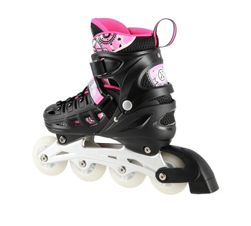 Роликові ковзани 4в1 NILS EXTREME NH10905 розмір L 39-42, чорно-рожеві