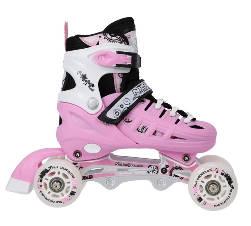 Роликові ковзани 4в1 NILS EXTREME NH10905 розмір M 35-38, рожеві