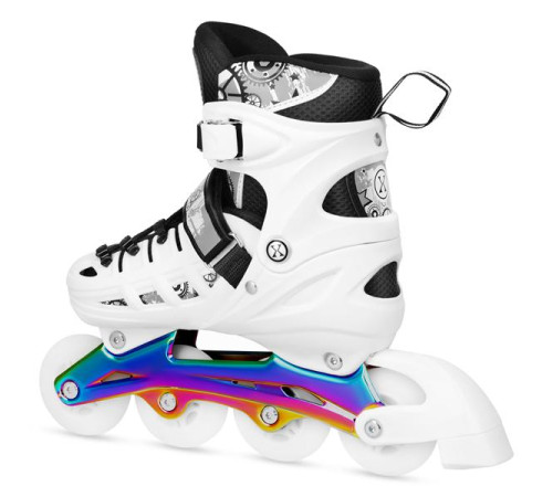 Роликові ковзани 4в1 NILS EXTREME NH10905 розмір L 39-42, чорно-білі