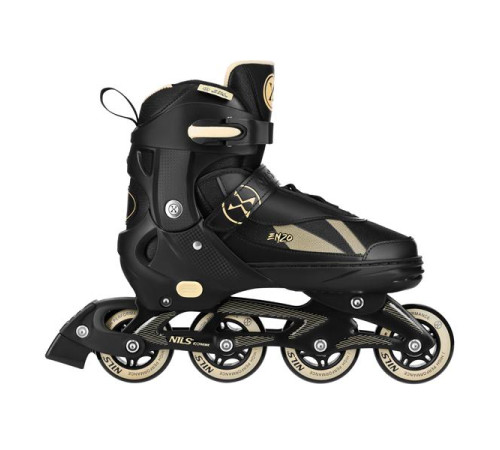 Роликові ковзани 2в1 NILS EXTREME NH382 розмір M 36-39, чорно-золотисті
