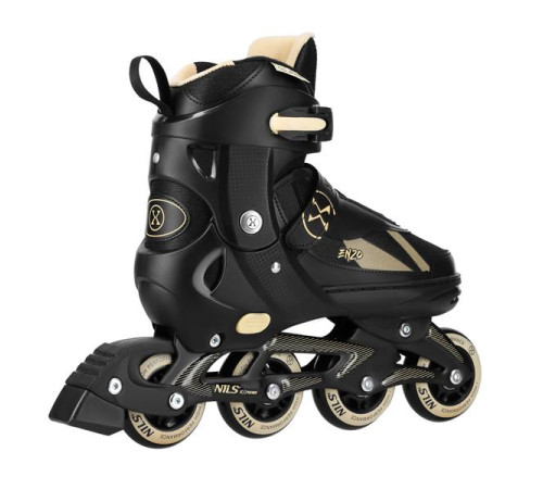 Роликові ковзани 2в1 NILS EXTREME NH382 розмір L 40-43, чорно-золотисті
