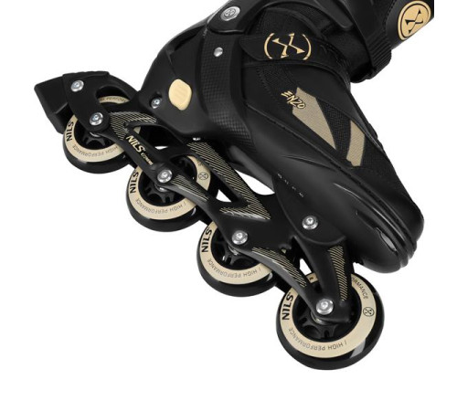 Роликові ковзани 2в1 NILS EXTREME NH382 розмір L 40-43, чорно-золотисті