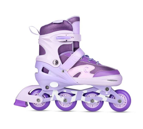 Роликові ковзани з комплектом захисту NILS EXTREME Moonbeam NA0189 розмір L 39-42, фіолетові