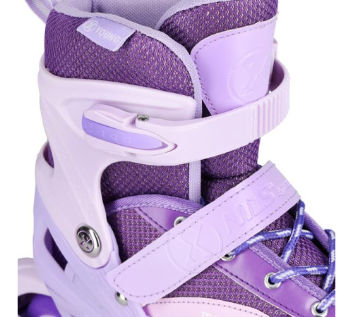 Роликові ковзани з комплектом захисту NILS EXTREME Moonbeam NA0189 розмір L 39-42, фіолетові