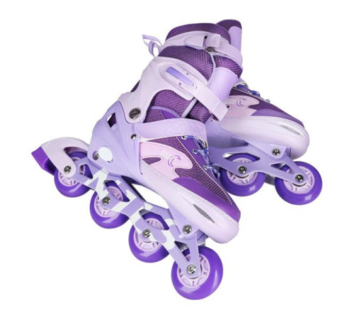 Роликові ковзани з комплектом захисту NILS EXTREME Moonbeam NA0189 розмір L 39-42, фіолетові