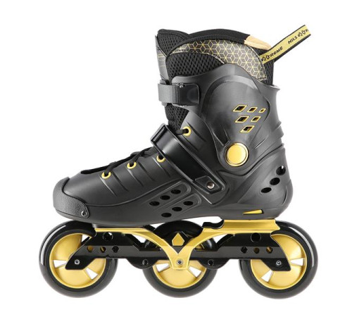 Роликові ковзани розмір 35 NILS EXTREME SLALOM NA20006 чорно-золотий