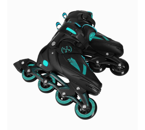 Роликові ковзани 2в1 NILS EXTREME NH382 розмір S 32-35, чорно-зелені