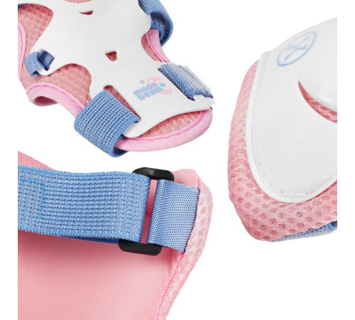 Роликові ковзани з комплектом захисту NILS EXTREME Moonbeam NA0189 розмір M 35-38, блакитно-рожеві