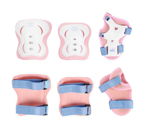 Роликові ковзани з комплектом захисту NILS EXTREME Moonbeam NA0189 розмір L 39-42, блакитно-рожеві