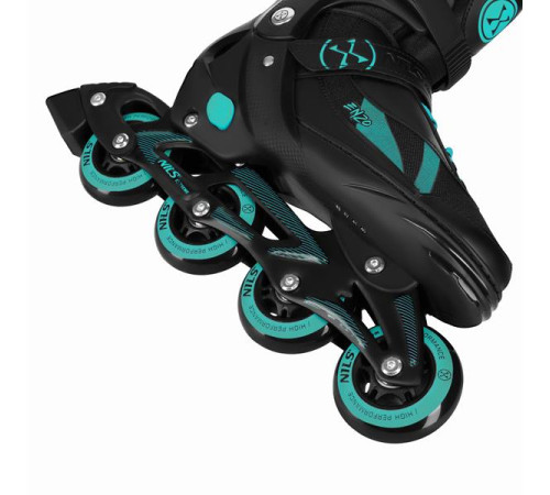 Роликові ковзани 2в1 NILS EXTREME NH382 розмір L 40-43, чорно-зелені