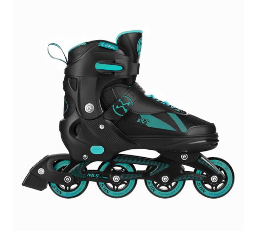 Роликові ковзани 2в1 NILS EXTREME NH382 розмір L 40-43, чорно-зелені
