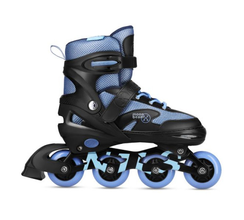 Роликові ковзани з комплектом захисту NILS EXTREME Moonbeam NA0189 розмір S 31-34, чорно-сині