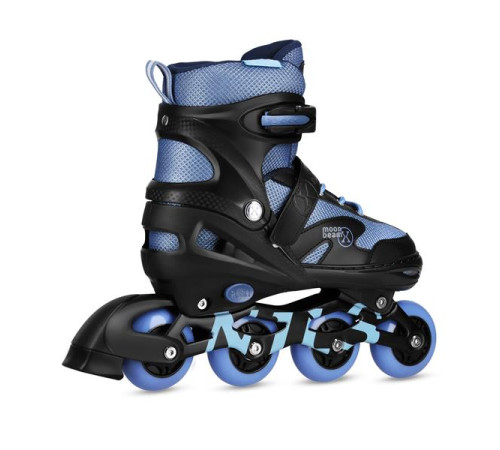 Роликові ковзани з комплектом захисту NILS EXTREME Moonbeam NA0189 розмір S 31-34, чорно-сині