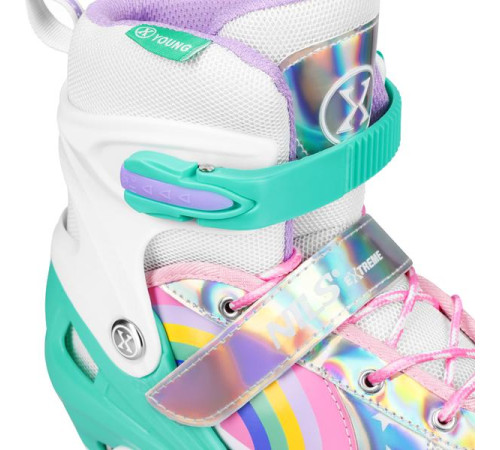 Роликові ковзани NILS Extreme NQ0187 розмір M 35-38, різнокольорові