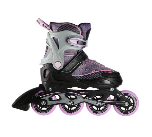 Роликові ковзани NILS EXTREME NA11008 розмір M 35-38,чорно-фіолетові