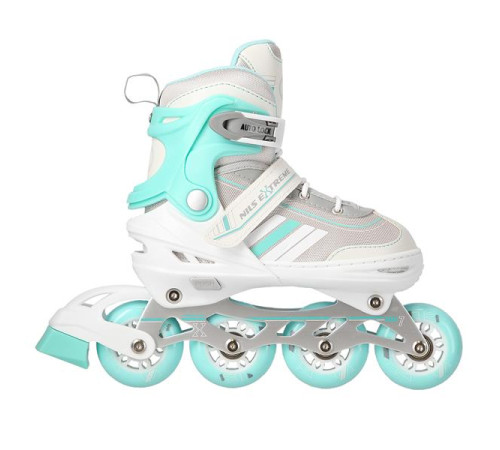 Роликові ковзани 2в1 NILS EXTREME NH18191 розмір M 34-38, біло-блакитні