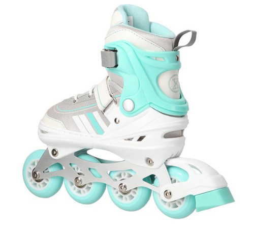 Роликові ковзани 2в1 NILS EXTREME NH18191 розмір M 34-38, біло-блакитні