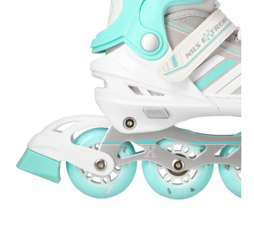 Роликові ковзани 2в1 NILS EXTREME NH18191 розмір M 34-38, біло-блакитні