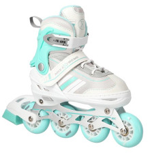 Роликові ковзани 2в1 NILS EXTREME NH18191 розмір S 29-33, біло-блакитні