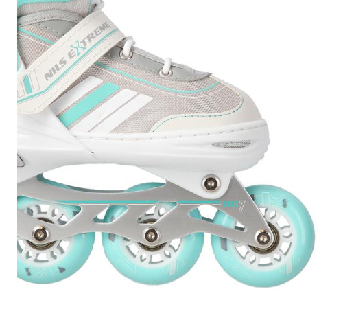 Роликові ковзани 2в1 NILS EXTREME NH18191 розмір S 29-33, біло-блакитні