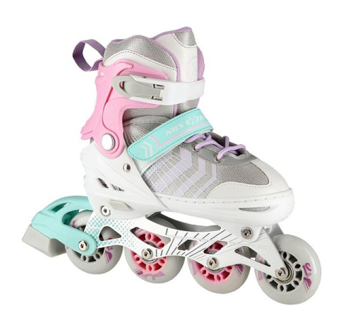 Роликові ковзани 4в1 NILS EXTREME NH18192 розмір S 29-33, біло-рожеві