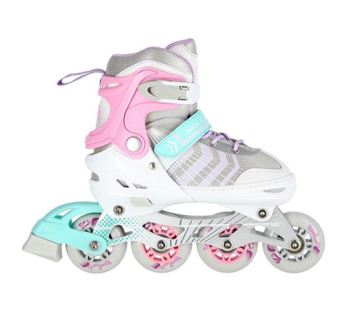 Роликові ковзани 4в1 NILS EXTREME NH18192 розмір S 29-33, біло-рожеві