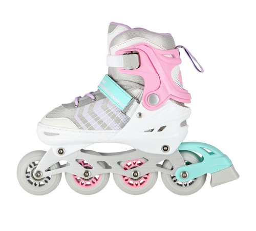 Роликові ковзани 4в1 NILS EXTREME NH18192 розмір S 29-33, біло-рожеві