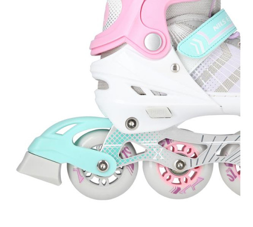 Роликові ковзани 4в1 NILS EXTREME NH18192 розмір S 29-33, біло-рожеві