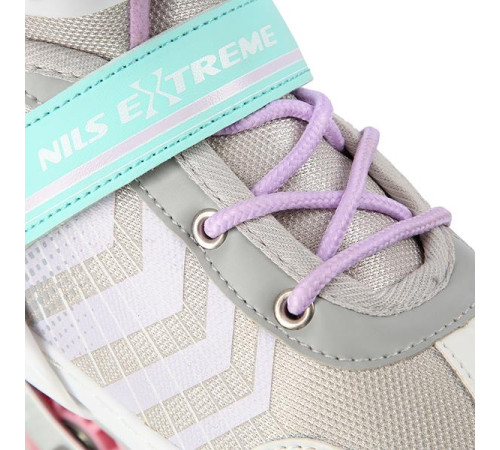 Роликові ковзани 4в1 NILS EXTREME NH18192 розмір S 29-33, біло-рожеві