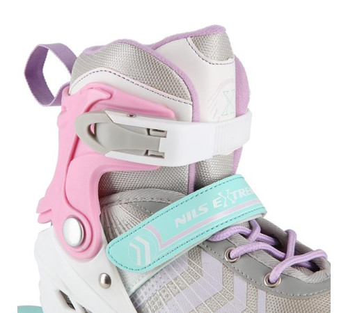 Роликові ковзани 4в1 NILS EXTREME NH18192 розмір S 29-33, біло-рожеві
