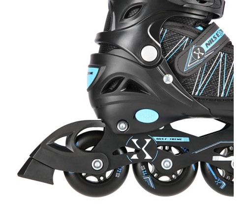 Роликові ковзани 2в1 NILS EXTREME NH11912A розмір S 31-34, чорно-блакитні