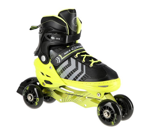 Роликові ковзани 4в1 NILS EXTREME NH18192 розмір L 39-43, чорно-жовті