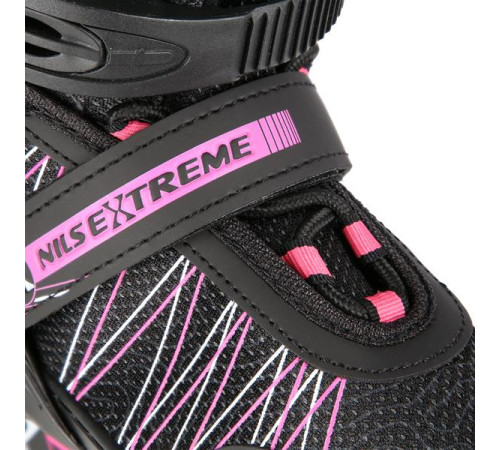 Роликові ковзани 2в1 NILS EXTREME NH11912A розмір S 31-34, чорно-рожеві
