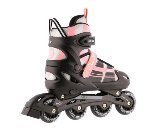 Роликові ковзани 2в1 NILS EXTREME NH18366A розмір L 39-42, чорно-рожеві