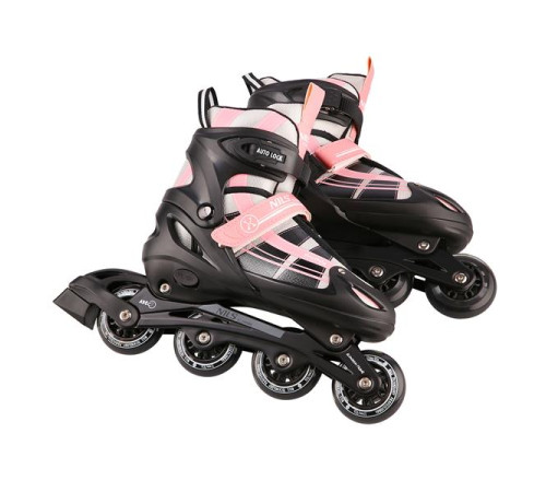 Роликові ковзани 2в1 NILS EXTREME NH18366A розмір L 39-42, чорно-рожеві