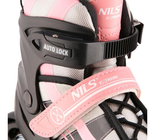 Роликові ковзани 2в1 NILS EXTREME NH18366A розмір L 39-42, чорно-рожеві