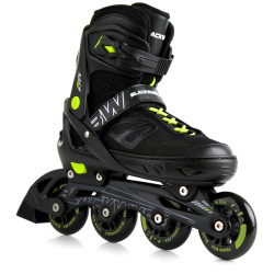 Роликові ковзани Blackwheels Sonic XL - розмір 39-42, чорно-зелені