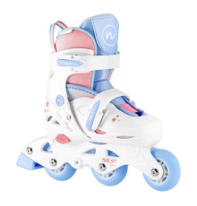 Роликові ковзани 3в1 NILS FUN NJ1190 розмір XS 26-29, біло-блакитні