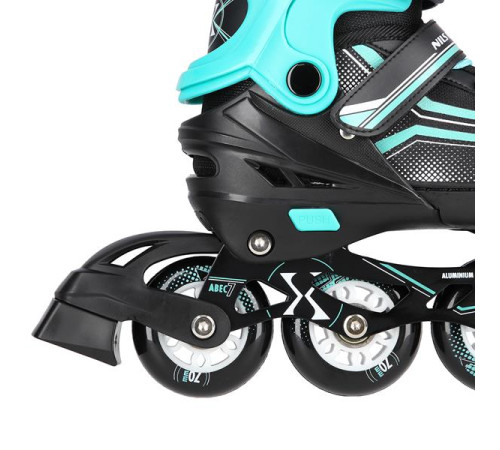 Роликові ковзани 2в1 NILS EXTREME NH18190 розмір M 34-38, чорно-блакитні