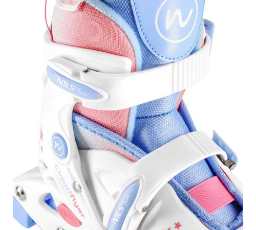 Роликові ковзани NILS FUN NJ1190 розмір S 30-33, біло-блакитні