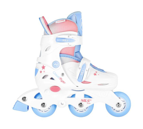 Роликові ковзани NILS FUN NJ1190 розмір S 30-33, біло-блакитні
