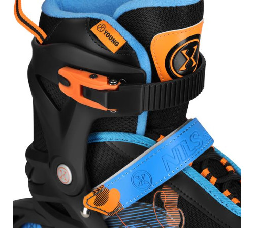 Роликові ковзани NILS EXTREME NA13808 розмір L 38-41, чорно-сині