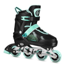 Роликові ковзани NILS EXTREME NA13808 розмір M 34-37, чорно-зелені