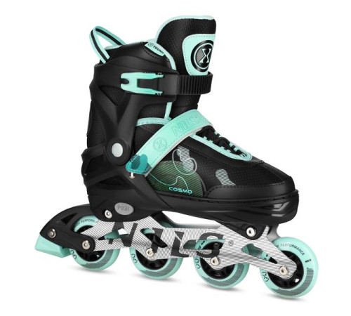 Роликові ковзани NILS EXTREME NA13808 розмір M 34-37, чорно-зелені