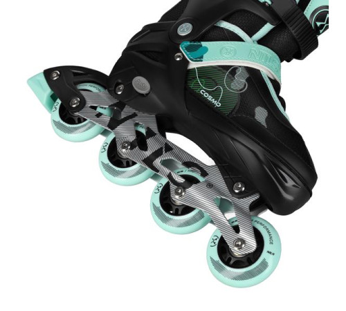 Роликові ковзани NILS EXTREME NA13808 розмір M 34-37, чорно-зелені