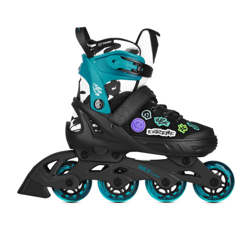 Роликові ковзани NILS EXTREME NA2053A VIBE розмір XS 29-32, бірюзові