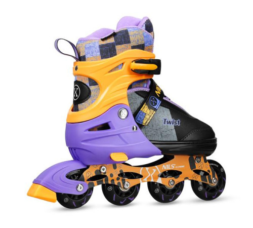 Роликові ковзани NILS EXTREME NA13808 розмір S 31-34,чорно-помаранчеві