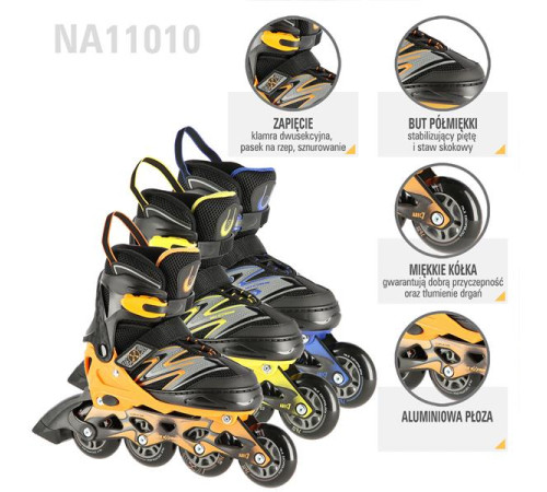 Роликові ковзани NILS EXTREME NA11010 розм. S (31-34) чорно-синій