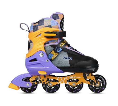 Роликові ковзани NILS EXTREME NA13808 розмір L 39-42, чорно-помаранчеві