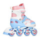Роликові ковзани з комплектом захисту NILS EXTREME Moonbeam NA0189 розмір S 31-34, блакитно-рожеві